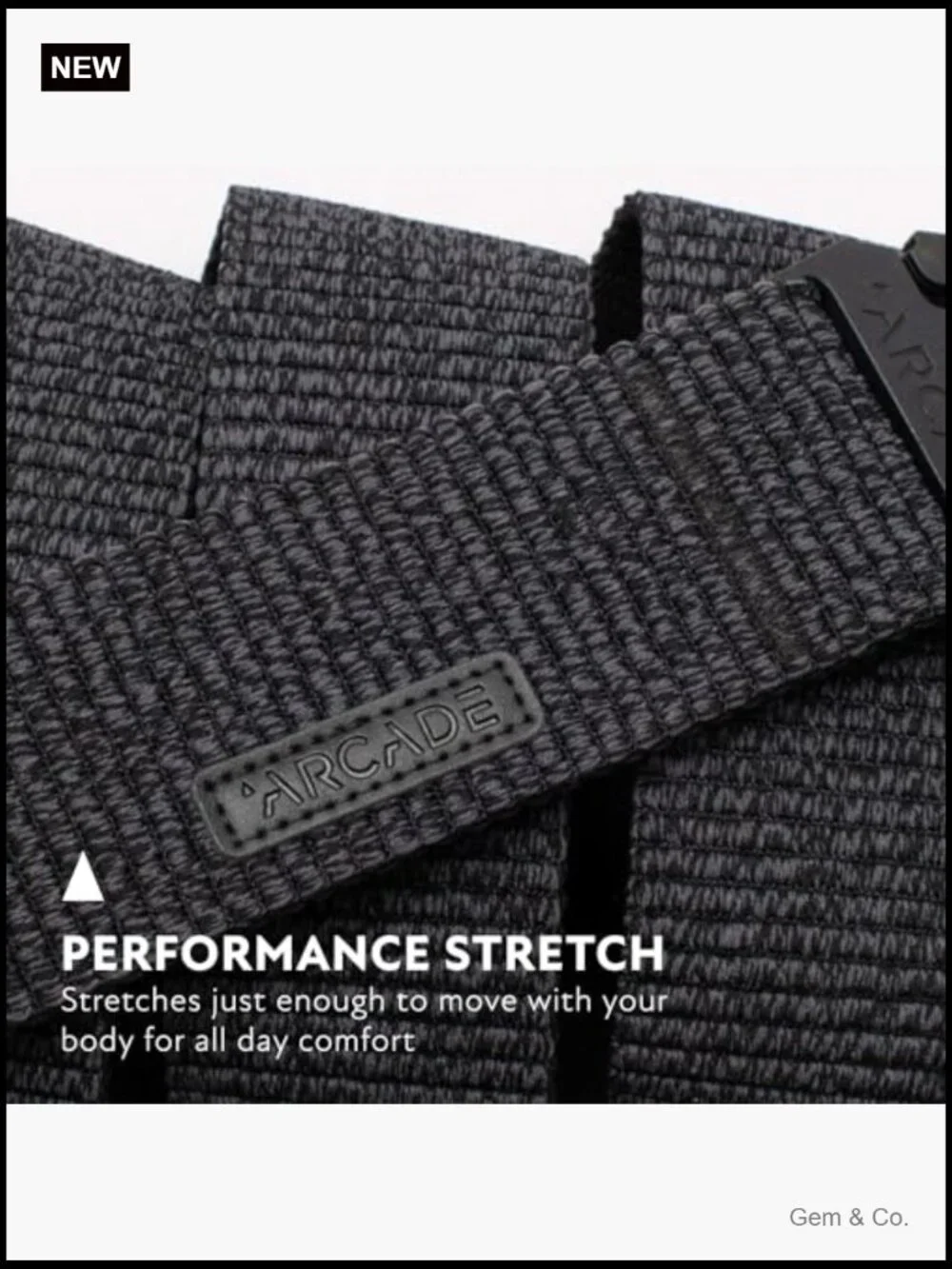 Heavy Duty Elastic Webbing Belt, Performance Stretch, Travel Friendly Buckle